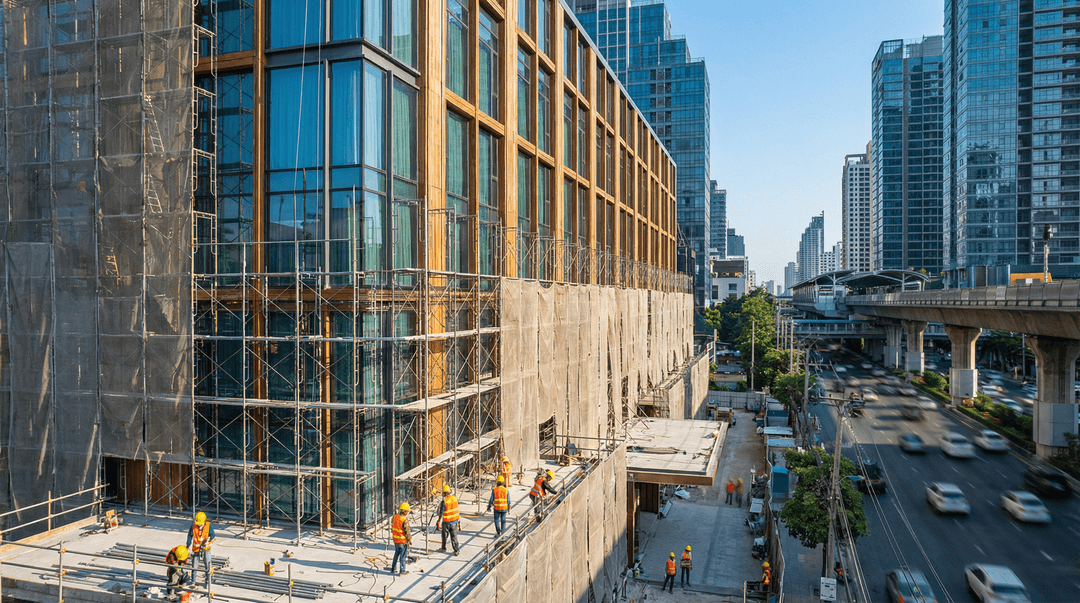 ホテルの建設風景・準備中の写真
